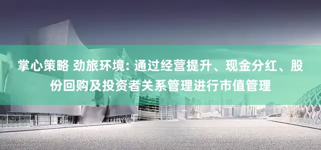 掌心策略 劲旅环境: 通过经营提升、现金分红、股份回购及投资者关系管理进行市值管理
