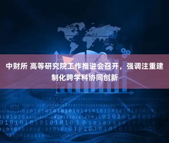 中财所 高等研究院工作推进会召开,强调注重建制化跨学科协同创新
